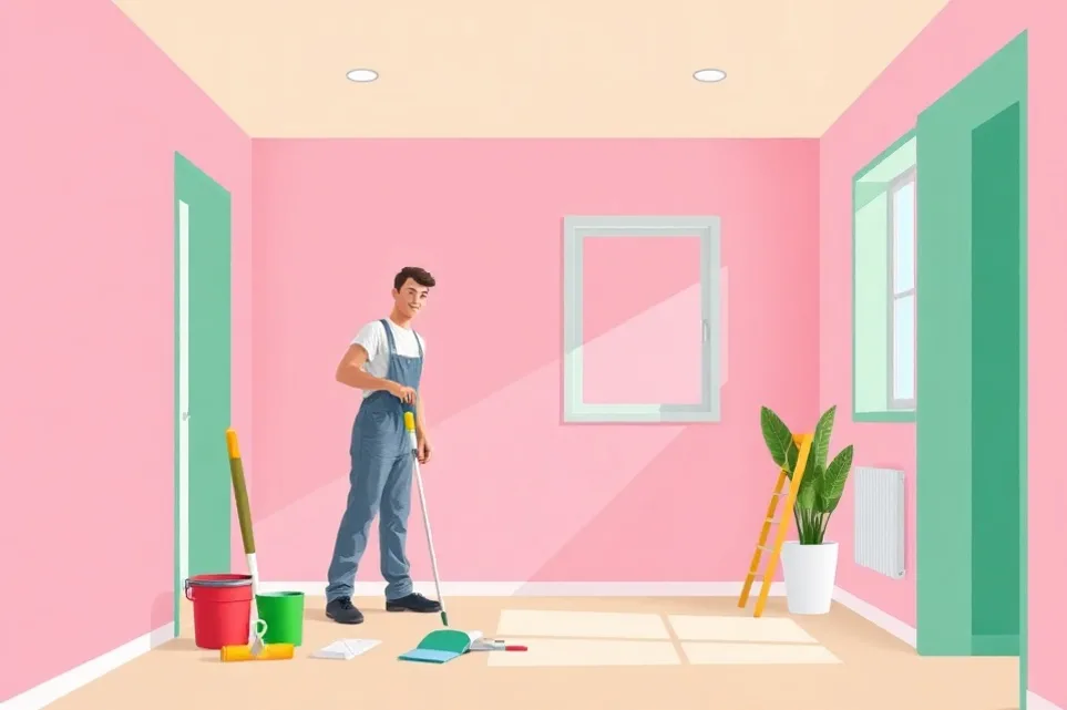 Intérieur rénové après travaux de peinture à Seysses